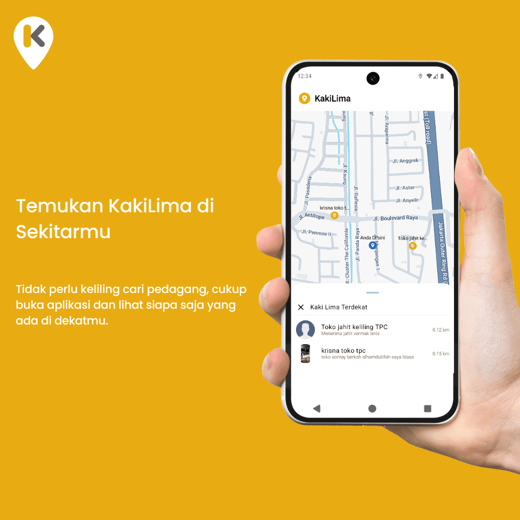Temukan KakiLima di Sekitarmu